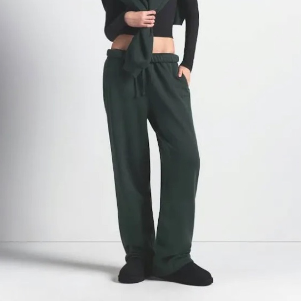 Skims Cotton Fleece Classic Straight Leg Pant